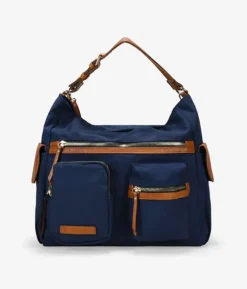 Bosanova Sacs Porté Épaule | Sac bandoulière en nylon bleu avec poches