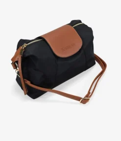 Bosanova Sacs Porté Épaule | Petits Sacs | Sac bandoulière en nylon noir avec rabat