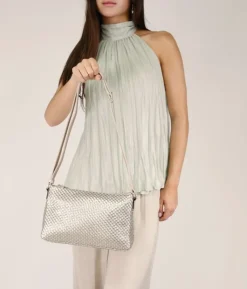 Bosanova Sacs À Bandoulière | Sac bandoulière en plomb avec tressage et fermeture éclair