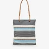 Bosanova Sacs Shopper | Sacs Raphia Et Crochet | Sac bandoulière en raphia bleu