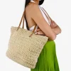 Bosanova Sacs Shopper | Sacs Raphia Et Crochet | Sac bandoulière en raphia beige