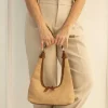Bosanova Sacs Raphia Et Crochet | Sacs Porté Épaule | Sac bandoulière en raphia beige avec fermeture éclair