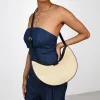 Bosanova Sacs Raphia Et Crochet | Sacs Porté Épaule | Sac bandoulière en raphia beige