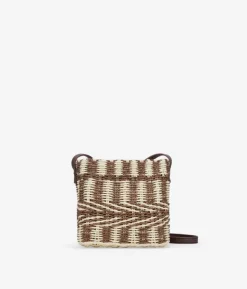 Bosanova Sacs À Bandoulière | Sacs Raphia Et Crochet | Sac bandoulière en raphia beige avec fermeture éclair