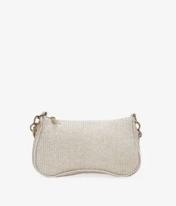 Bosanova Sacs Raphia Et Crochet | Sacs Porté Épaule | Sac bandoulière en raphia beige