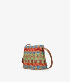 Bosanova Sacs À Bandoulière | Sacs Raphia Et Crochet | Sac bandoulière en raphia multicolore avec fermeture éclair