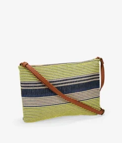 Bosanova Sacs À Bandoulière | Sacs Raphia Et Crochet | Sac bandoulière en raphia bleu avec fermeture éclair