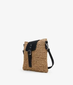 Bosanova Sacs À Bandoulière | Sacs Raphia Et Crochet | Sac bandoulière en raphia beige à rabat