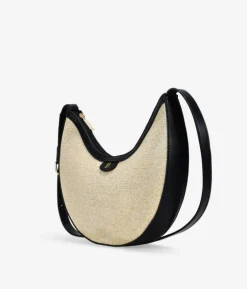 Bosanova Sacs Raphia Et Crochet | Sacs Porté Épaule | Sac bandoulière en raphia beige