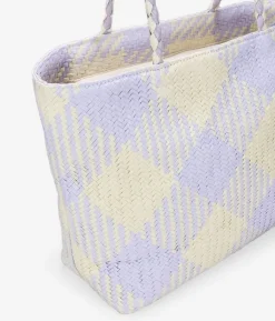 Bosanova Sacs Porté Épaule | Sac bandoulière en raphia lilas