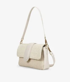 Bosanova Sacs À Bandoulière | Sacs Raphia Et Crochet | Sac bandoulière en raphia beige avec rabat