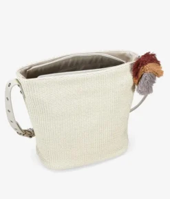 Bosanova Sacs Raphia Et Crochet | Sacs À Bandoulière | Sac bandoulière en raphia beige