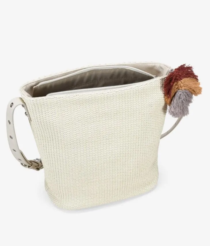 Bosanova Sacs Raphia Et Crochet | Sacs À Bandoulière | Sac bandoulière en raphia beige