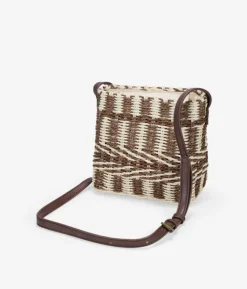 Bosanova Sacs À Bandoulière | Sacs Raphia Et Crochet | Sac bandoulière en raphia beige avec fermeture éclair