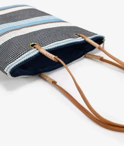 Bosanova Sacs Shopper | Sacs Raphia Et Crochet | Sac bandoulière en raphia bleu