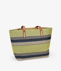Bosanova Sacs Porté Épaule | Sacs Shopper | Sac bandoulière en raphia bleu avec fermeture éclair