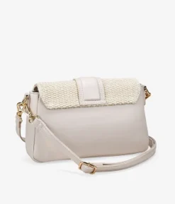 Bosanova Sacs À Bandoulière | Sacs Raphia Et Crochet | Sac bandoulière en raphia beige avec rabat