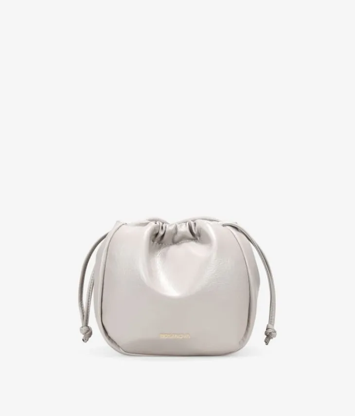 Bosanova Sacs À Bandoulière | Petits Sacs | Sac bandoulière gris avec fermeture froncée