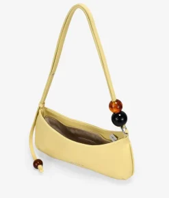 Bosanova Sacs Porté Épaule | Petits Sacs | Sac bandoulière jaune avec perles marbrées
