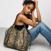 Bosanova Sacs Shopper | Sacs Porté Épaule | Sac bandoulière léopard avec boucles en métal