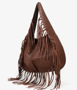Bosanova Sacs Porté Épaule | Sac bandoulière marron à franges