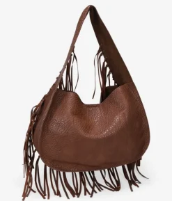 Bosanova Sacs Porté Épaule | Sac bandoulière marron à franges