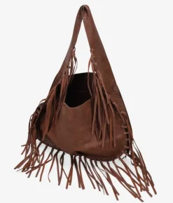 Bosanova Sacs Porté Épaule | Sac bandoulière marron à franges