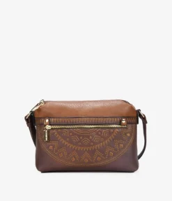 Bosanova Petits Sacs | Sacs À Bandoulière | Sac bandoulière marron avec double fermeture éclair