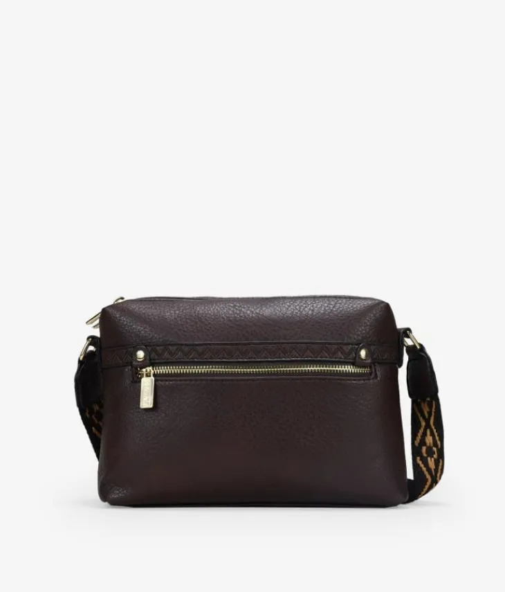 Bosanova Sacs À Bandoulière | Petits Sacs | Sac bandoulière marron avec poignée ethnique