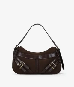 Bosanova Sacs Porté Épaule | Petits Sacs | Sac bandoulière marron avec boucles