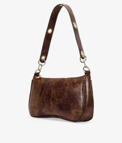 Bosanova Sacs Porté Épaule | Petits Sacs | Sac bandoulière marron avec anneaux sur la poignée