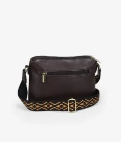 Bosanova Sacs À Bandoulière | Petits Sacs | Sac bandoulière marron avec poignée ethnique