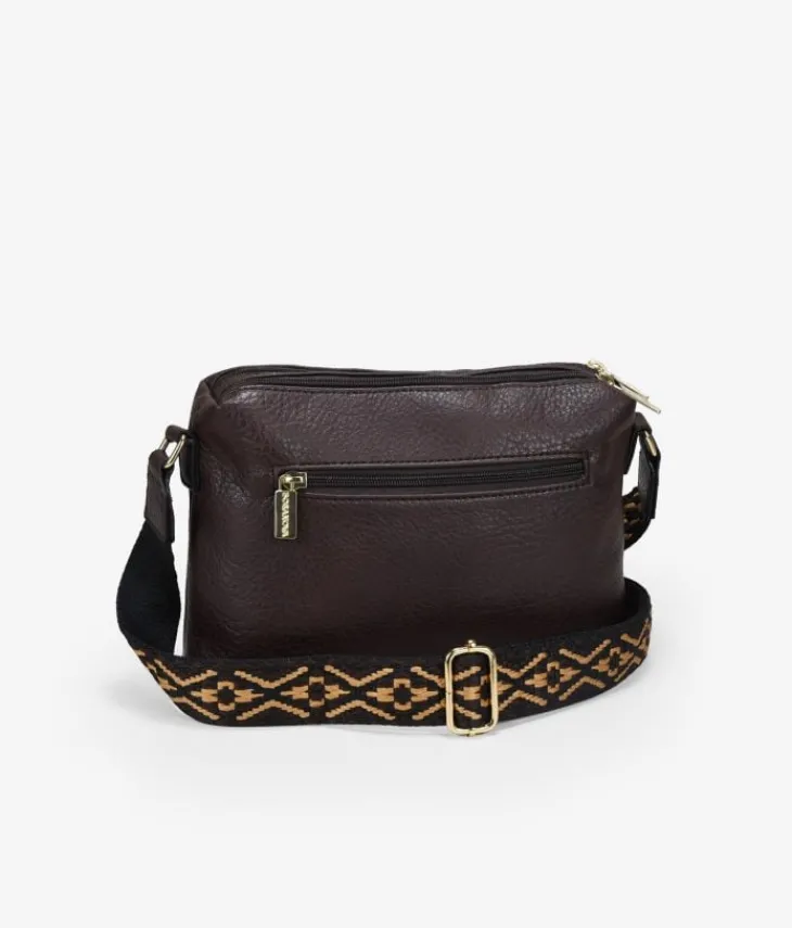 Bosanova Sacs À Bandoulière | Petits Sacs | Sac bandoulière marron avec poignée ethnique
