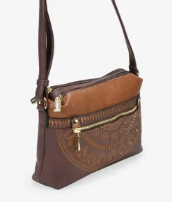 Bosanova Petits Sacs | Sacs À Bandoulière | Sac bandoulière marron avec double fermeture éclair
