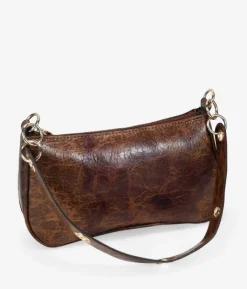 Bosanova Sacs Porté Épaule | Petits Sacs | Sac bandoulière marron avec anneaux sur la poignée