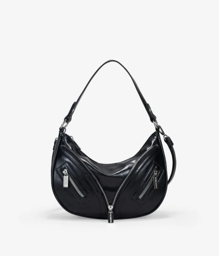 Bosanova Sacs Porté Épaule | Sacs À Bandoulière | Sac bandoulière noir avec fermetures éclair