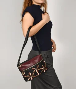 Bosanova Sacs À Bandoulière | Sac bandoulière noir avec double fermeture éclair