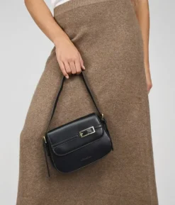 Bosanova Sacs Porté Épaule | Petits Sacs | Sac bandoulière noir avec rabat et ceinture