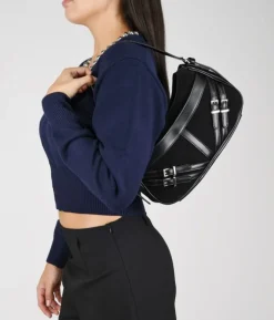 Bosanova Sacs Porté Épaule | Petits Sacs | Sac bandoulière noir avec boucles
