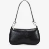 Bosanova Sacs Porté Épaule | Petits Sacs | Sac bandoulière noir avec anneaux sur la poignée
