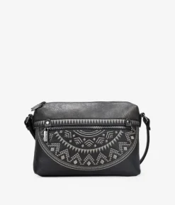 Bosanova Petits Sacs | Sacs À Bandoulière | Sac bandoulière noir avec double fermeture éclair