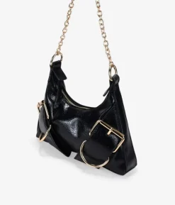 Bosanova Sacs Porté Épaule | Petits Sacs | Sac bandoulière noir avec boucles et chaîne