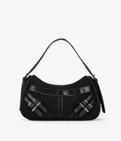 Bosanova Sacs Porté Épaule | Petits Sacs | Sac bandoulière noir avec boucles