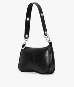 Bosanova Sacs Porté Épaule | Petits Sacs | Sac bandoulière noir avec anneaux sur la poignée