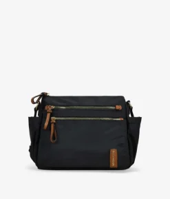 Bosanova Sacs À Bandoulière | Sac bandoulière noir avec fermetures éclair en métal