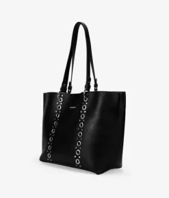 Bosanova Sacs Shopper | Sacs Porté Épaule | Sac bandoulière noir avec clous et poche intérieure