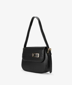 Bosanova Sacs Porté Épaule | Petits Sacs | Sac bandoulière noir avec rabat et ceinture
