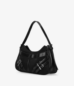 Bosanova Sacs Porté Épaule | Petits Sacs | Sac bandoulière noir avec boucles