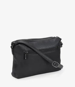 Bosanova Petits Sacs | Sacs À Bandoulière | Sac bandoulière noir avec double fermeture éclair