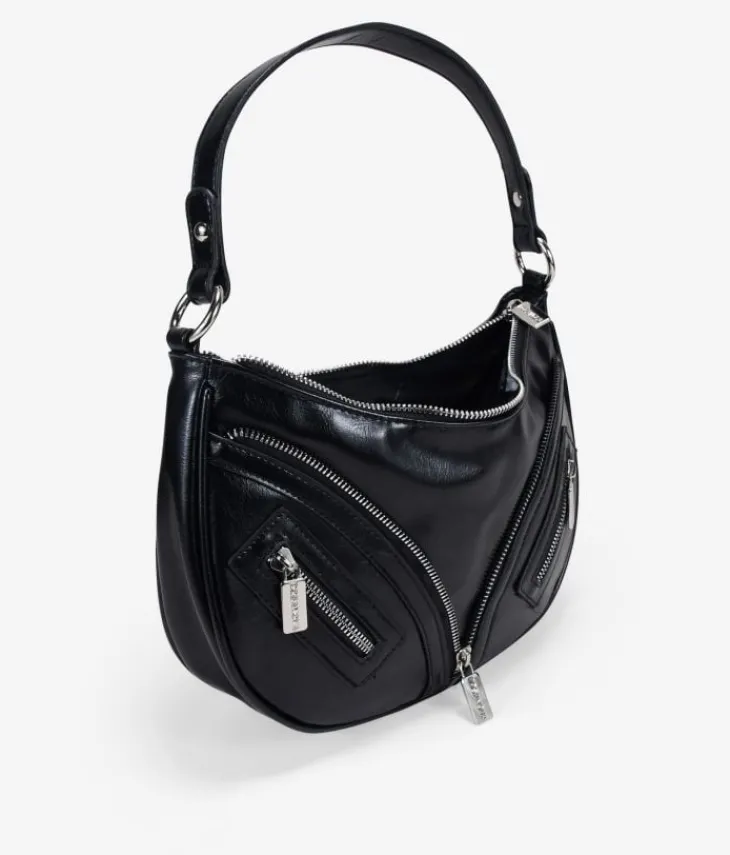 Bosanova Sacs Porté Épaule | Sacs À Bandoulière | Sac bandoulière noir avec fermetures éclair